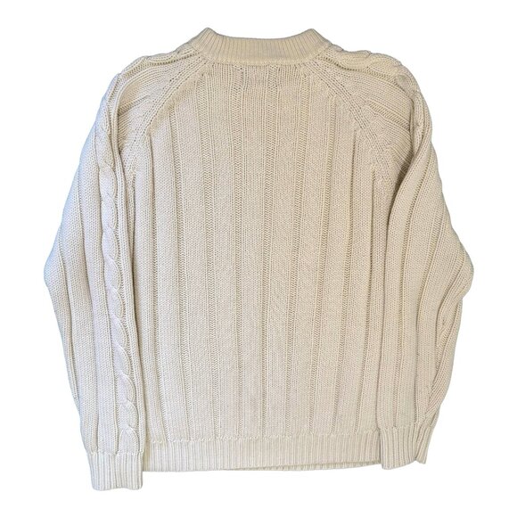 Vintage SIGALLO 100% Acrylic Cable Knit Fishing Sweater Size XL - Picture 2 of 3